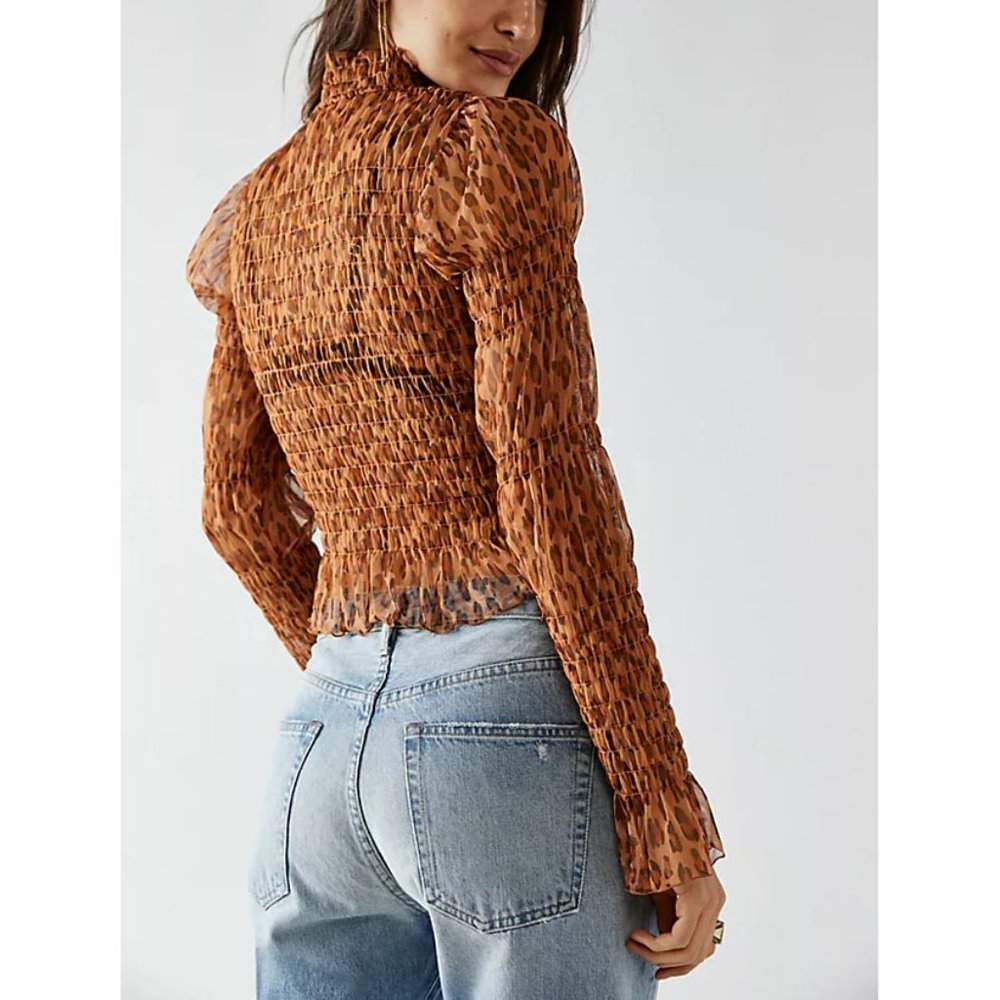 🎉LAST CHANCE🎉 FREE PEOPLE Hello There Top / Leopard Combo - Picture 3 of 9
